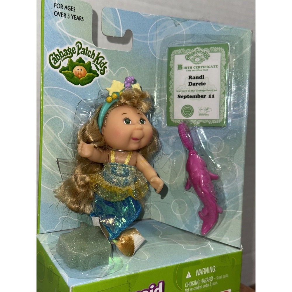 SEALED CABBAGE PATCH KIDS Y2K MERMAID BEAUTIES DOLL MATTEL SEPT 11 2000 Randi